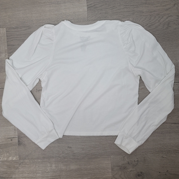 Recycled Karma poof Sleeve cropped AC/DC rock long sleeve shirt size xs. - Picture 3 of 8